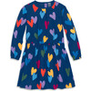 Smocked Waist Dress In Confetti Hearts, Cobalt Confetti Hearts - Dresses - 1 - thumbnail