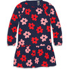 Tiered Dress In Cutout Blooms, Navy Blooms - Dresses - 1 - thumbnail