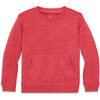 Cozy Fleece Crewneck Sweatshirt, Heather Cherry - Sweatshirts - 1 - thumbnail