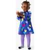 Baby Tiered Dress In Confetti Hearts, Cobalt Confetti Hearts - Dresses - 2