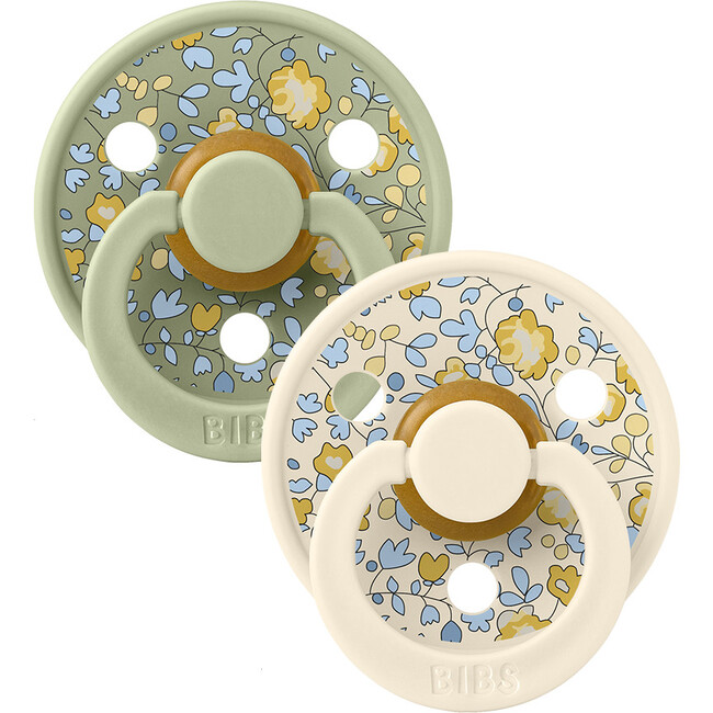 BIBS x Liberty Colour Eloise Latex Pacifier, Sage Mix (Pack Of 2)