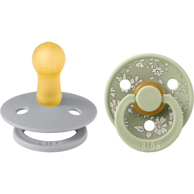 BIBS x Liberty Colour Capel Latex Pacifier, Sage Mix (Pack Of 2) - Pacifiers - 2