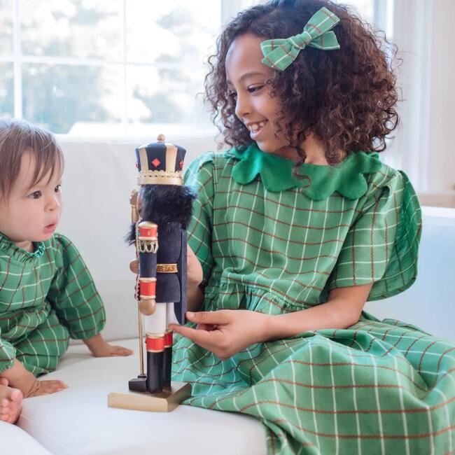 Mabel Girl Dress in Festive Green - Dresses - 2