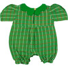 Mini Mabel Bubble in Festive Green - Rompers - 2