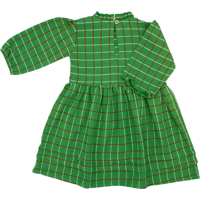 Drew Girl Dress in Festive Green