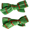 Folklore Small Bow Set in Festive Green - Hair Accessories - 1 - thumbnail