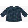 Lupo Plaid Long Sleeve Baby Shirt, Green - Shirts - 2