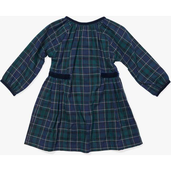 Elizabeth Plaid Long Sleeve Dress, Green - Dresses - 2