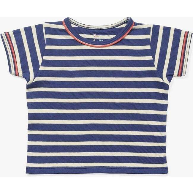 Striped Short Sleeve Tee & Pant Play Bundle, Marine - Mixed Apparel Set - 2