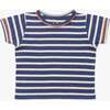 Striped Short Sleeve Tee & Pant Play Bundle, Marine - Mixed Apparel Set - 2