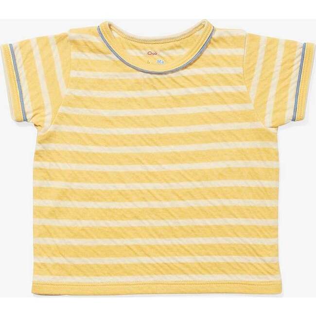 Striped Short Sleeve Tee & Pant Play Bundle, Yellow - Mixed Apparel Set - 3