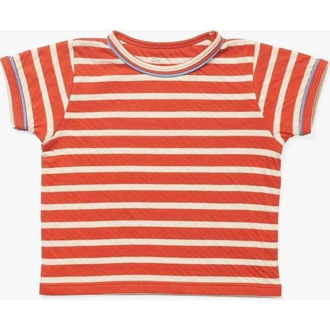 Striped Short Sleeve Tee & Pant Play Bundle, Red - Mixed Apparel Set - 3