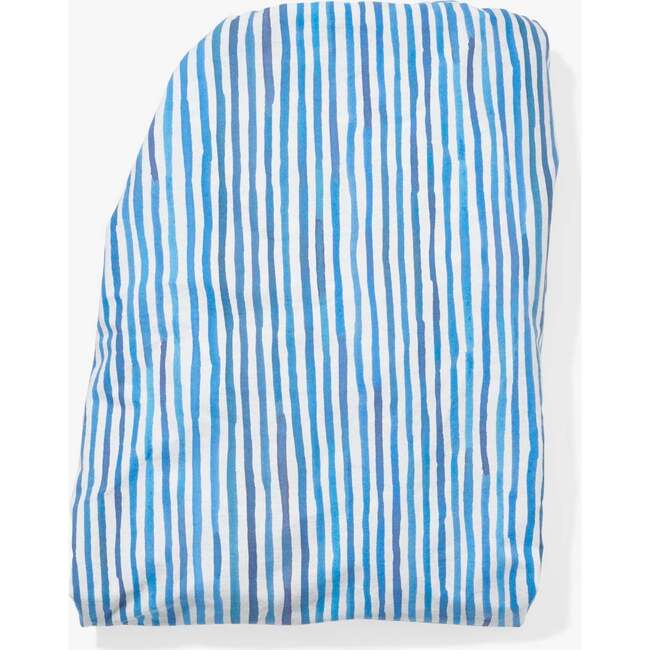 Stripe Crib Sheet & Pillow Case Bedding Bundle, Blue - Crib Sheets - 3