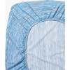 Stripe Crib Sheet & Pillow Case Bedding Bundle, Blue - Crib Sheets - 4