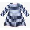 Marie Clare Striped Long Sleeve Dress, Marine - Dresses - 2