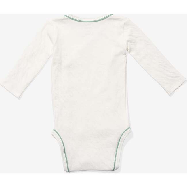 Organic Outfitting Piped Onesie, Pant & Beanie Bundle, Seafoam - Mixed Apparel Set - 4