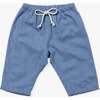 Bowie Baby Drawstring Pant, Blue Flannel - Pants - 2