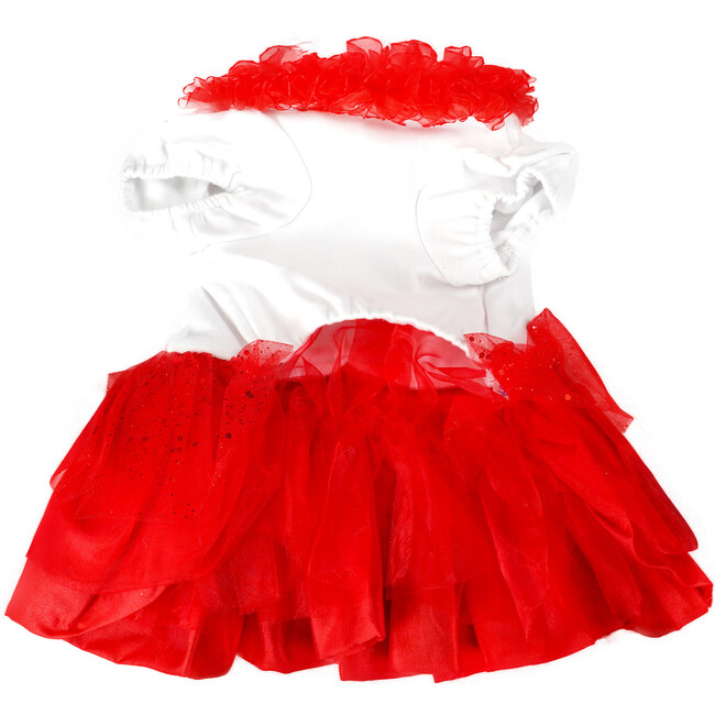 CHRISTMAS TREE RUFFLE RED DRESS - Costume Accessories - 2