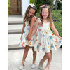 Corissia Shine Bright Print Ruffle Sleeve Tiered Dress, White & Multicolors - Dresses - 2
