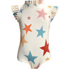 Alisson Shine Bright Print One-Piece Swimsuit, White & Multicolors - One Pieces - 1 - thumbnail