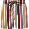 Rise & Shine Striped Drawstring Swim Shorts, Multicolors - Swim Trunks - 1 - thumbnail