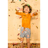 Shine Bright Print Drawstring Swim Shorts, White & Multicolors - Swim Trunks - 2