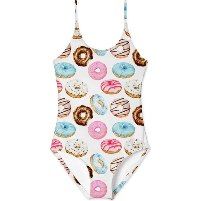 Adjustable Straps Print Swimsuit, Donut