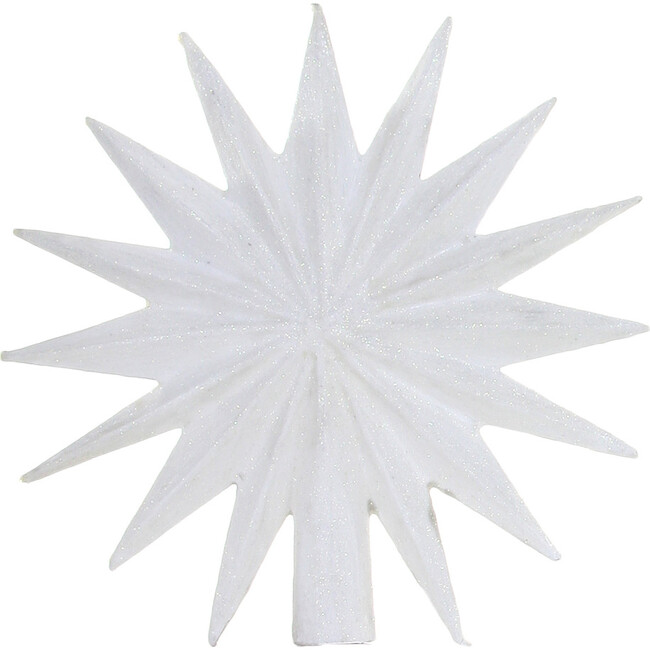 16 Point Star Tree Topper, White