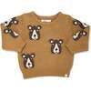 Knitted Bear Sweater, Toffee - Sweaters - 1 - thumbnail