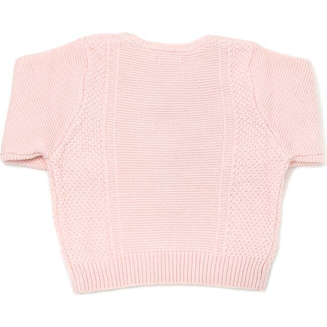 Knitted Basket Sweater, Vintage Pink - Sweaters - 2