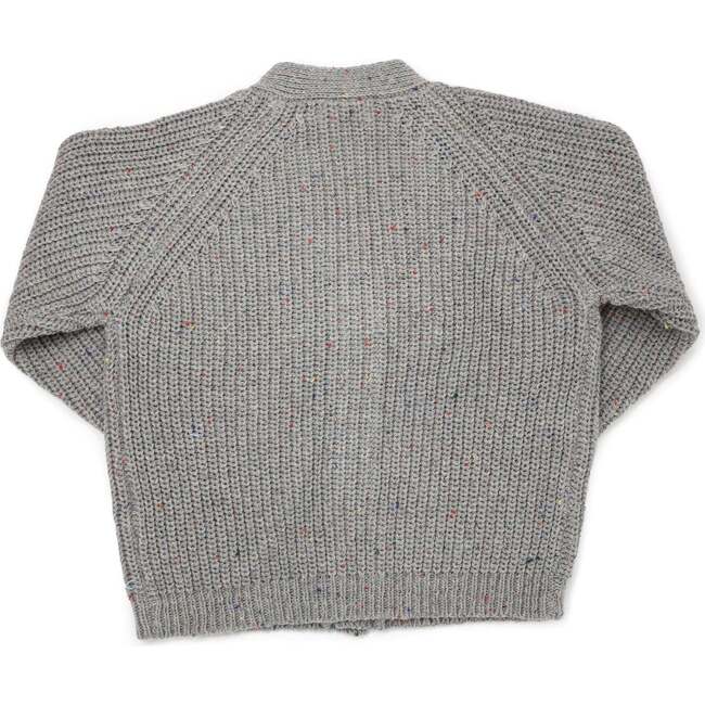 Grandpa Knitted Cardigan, Charcoal Confetti - Cardigans - 2