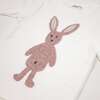 Ragdoll Bunny Long Sleeve Cream Tee Mixed Two Piece Set, Blush Heather - Mixed Apparel Set - 3