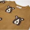 Knitted Bear Sweater, Toffee - Sweaters - 3