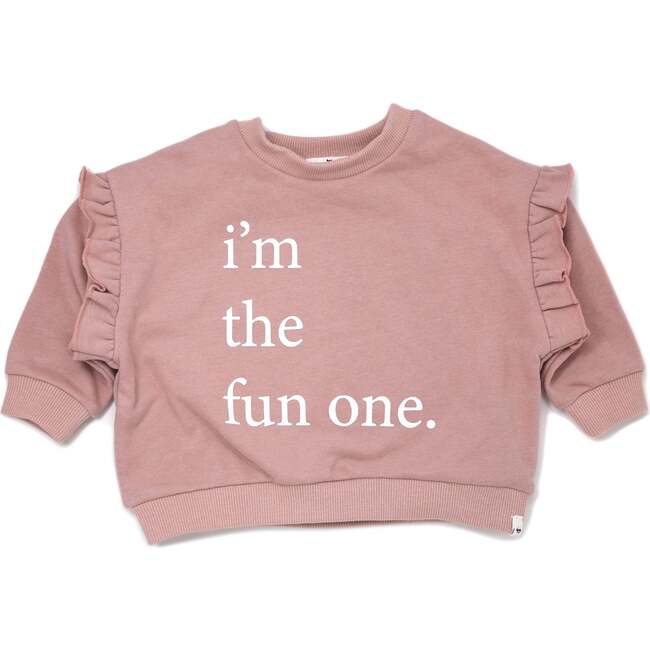"i'm the fun one" Millie Slouch Sweatshirt, Blush