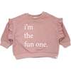 "i'm the fun one" Millie Slouch Sweatshirt, Blush - Sweatshirts - 1 - thumbnail