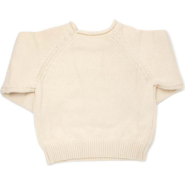 Blush Bow Crew Neck Sweater, Natural - Sweaters - 2