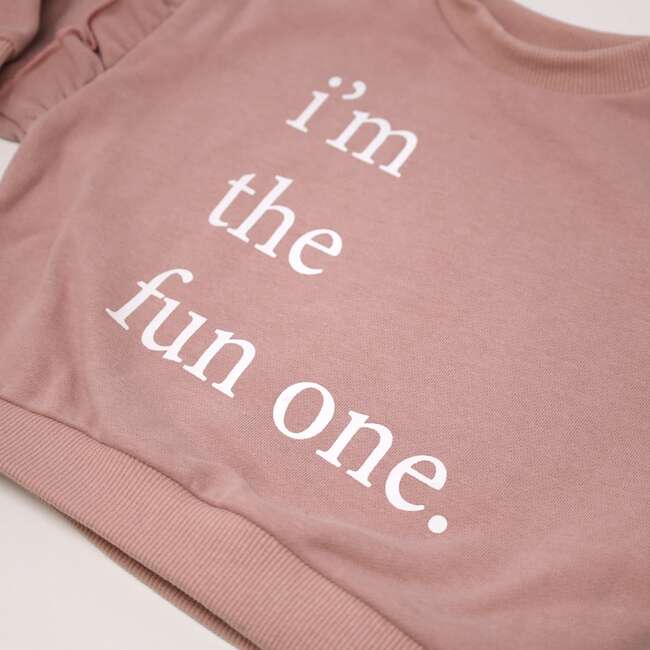 "i'm the fun one" Millie Slouch Sweatshirt, Blush - Sweatshirts - 3