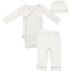 Organic Outfitting Piped Onesie, Pant & Beanie Bundle, Pink - Mixed Apparel Set - 1 - thumbnail