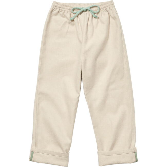 Bowie Drawstring Pant, Oatmeal Flannel