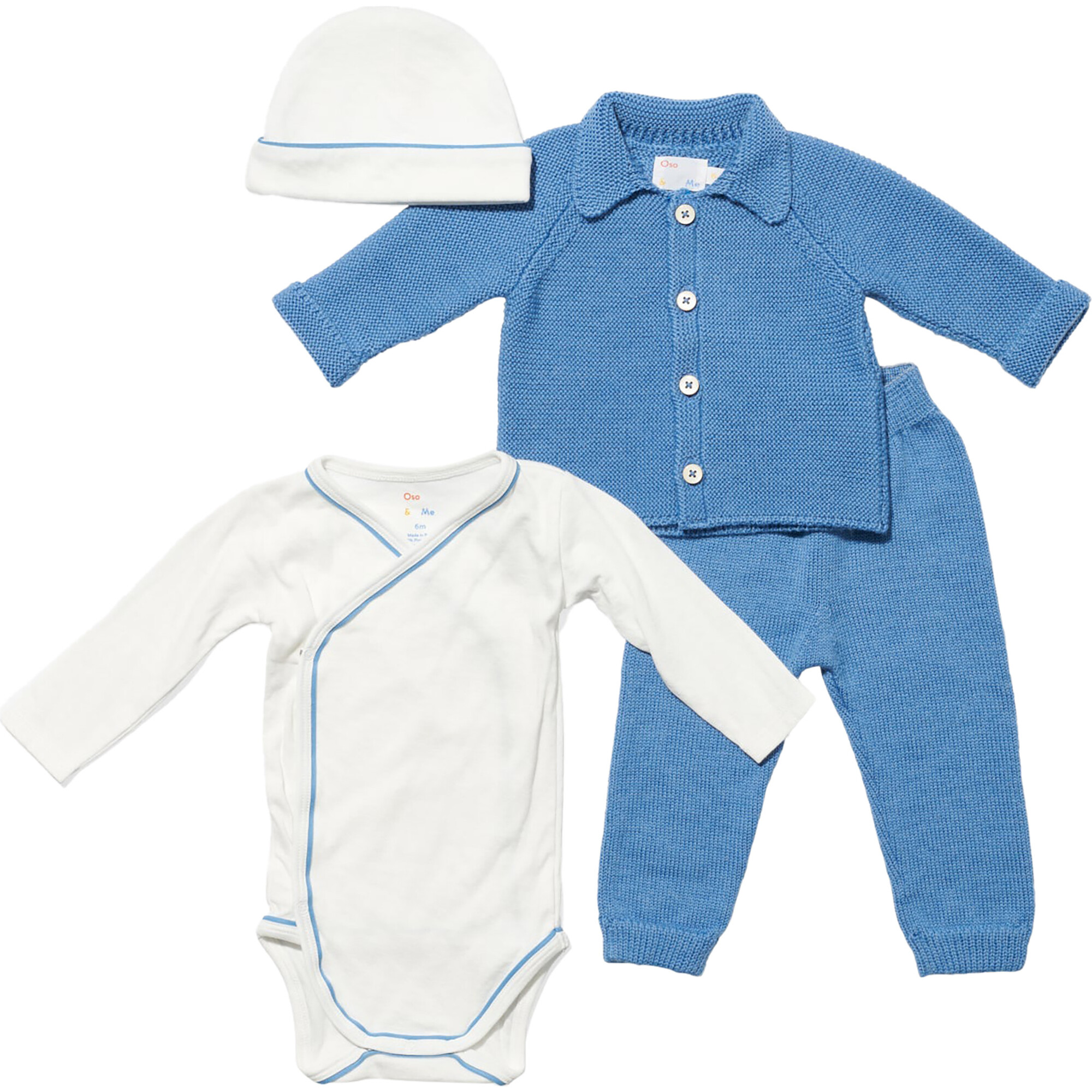 Baby Essentials 4-Piece Bundle, Blue - Mixed Apparel Set - 1