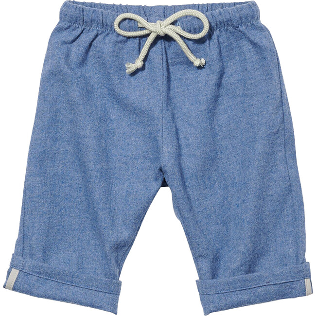 Bowie Baby Drawstring Pant, Blue Flannel