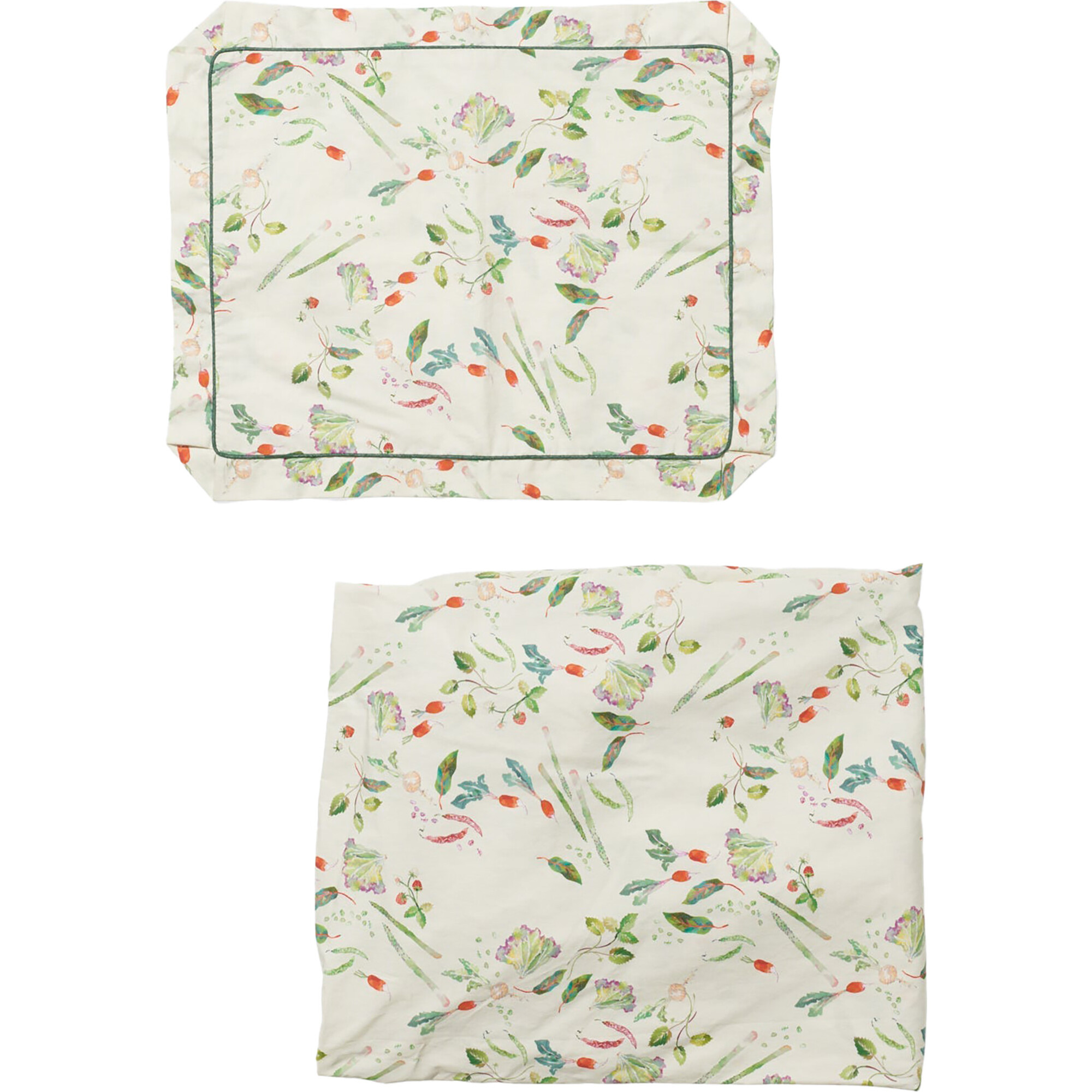 Print Crib Sheet & Pillow Case Bedding Bundle, Eat Your Greens - Crib Sheets - 1