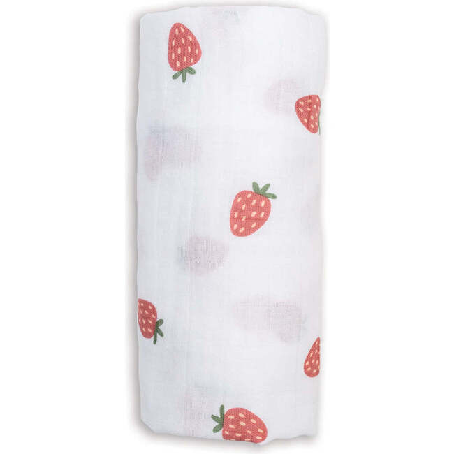 Muslin Swaddle Blanket, Strawberry