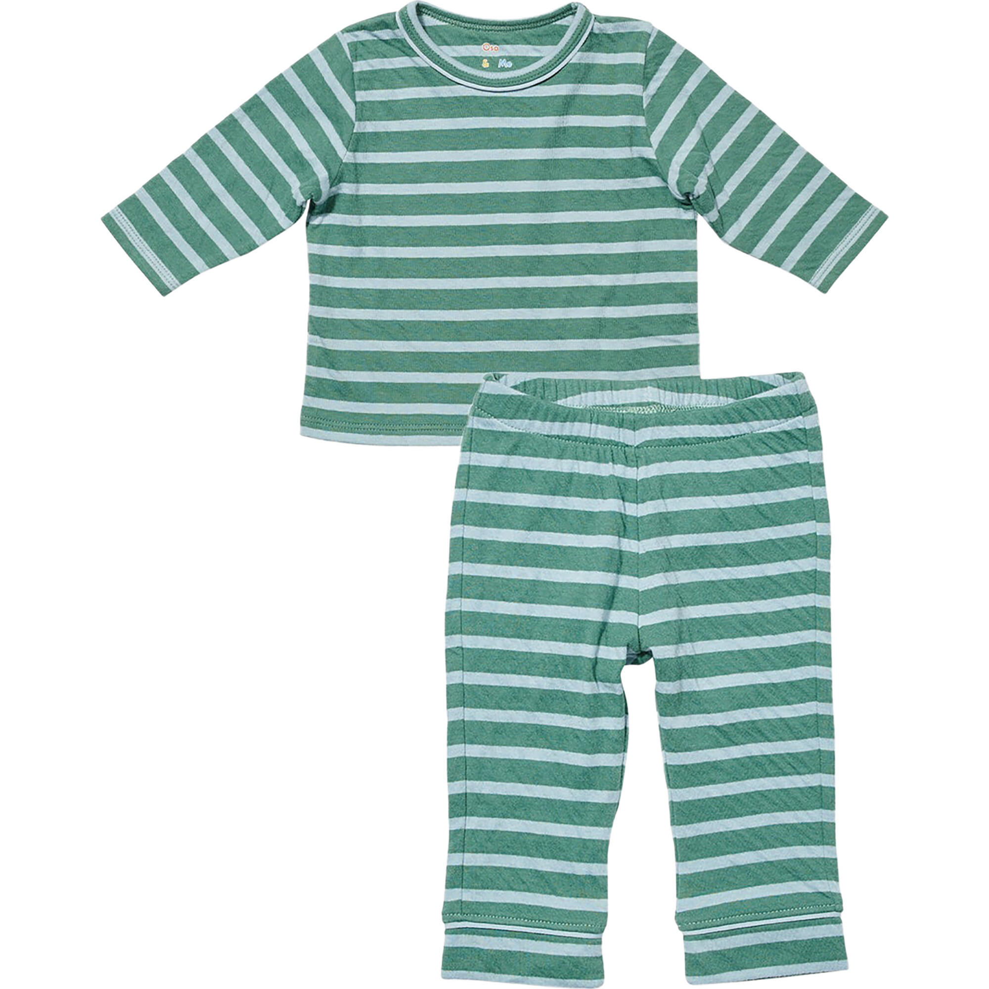 Edward Striped Long Sleeve Tee & Andy Legging Play Bundle, Forest - Mixed Apparel Set - 1