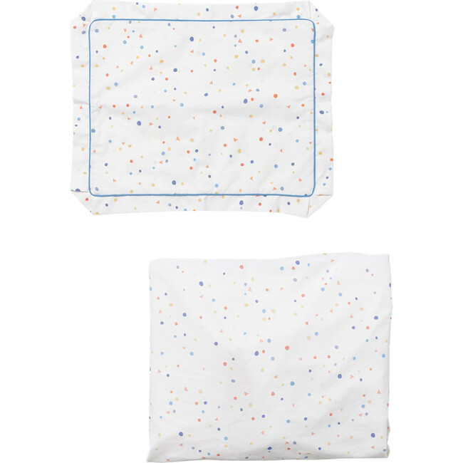 Crib Sheet & Pillow Case Bedding Bundle, Signature Dot