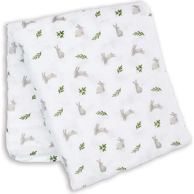 Muslin Swaddle Blanket, Bunnies - Swaddles - 2