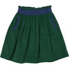 Carter Corduroy Smocked Waist Skater Skirt, Forest - Skirts - 1 - thumbnail