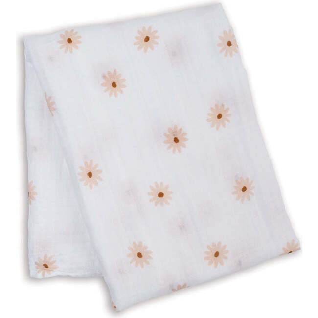 Muslin Swaddle Blanket, Daisies - Swaddles - 2