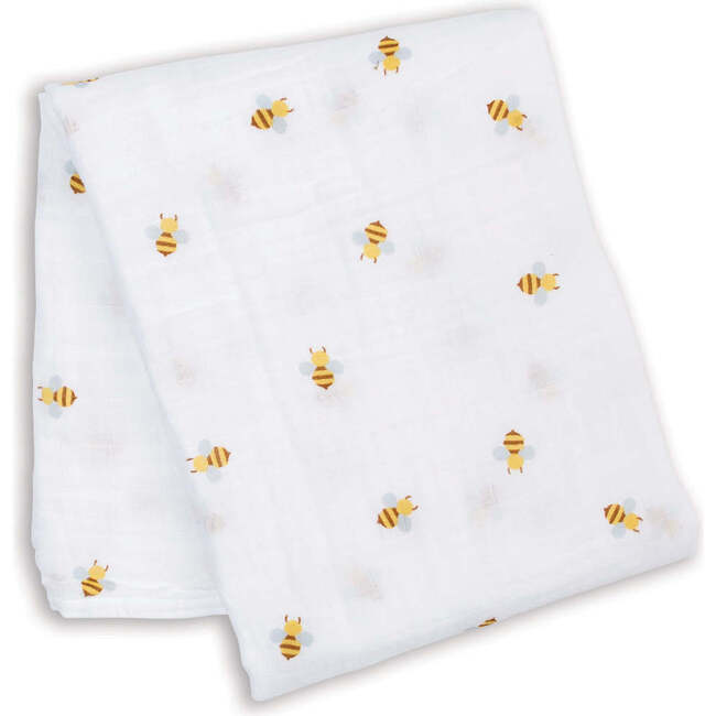 Muslin Swaddle Blanket, Bees - Swaddles - 2