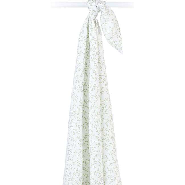 Muslin Swaddle Blanket, Greenery - Swaddles - 3